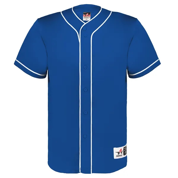 Diamond Full-Button Baseball Jersey. Crafted for durability and comfort, this jersey... from ASI 37461 Augusta Sportswear