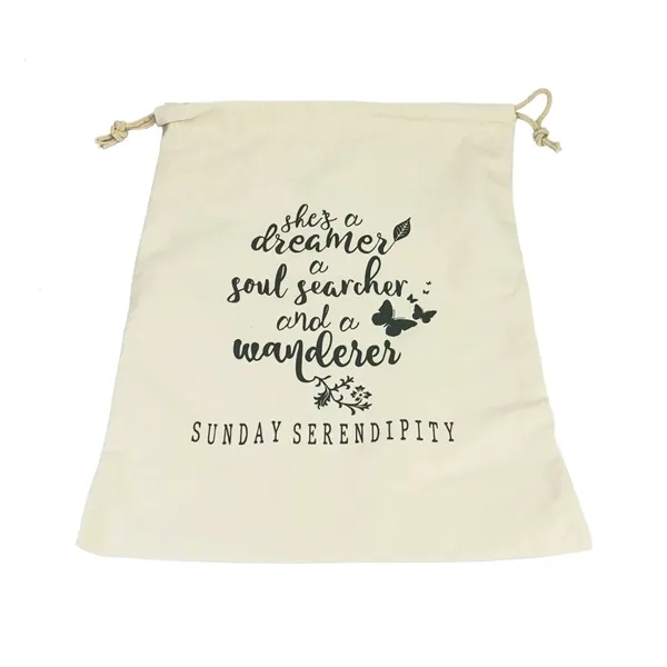 Cotton drawstring gift pouch bag plus 1c1p silkscreen imprint plus standard... from ASI 37218 Athena Promo (tm)