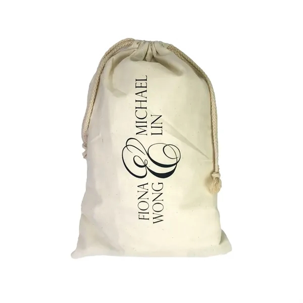 Cotton drawstring gift pouch bag plus 1c1p silkscreen imprint plus standard... from ASI 37218 Athena Promo (tm)
