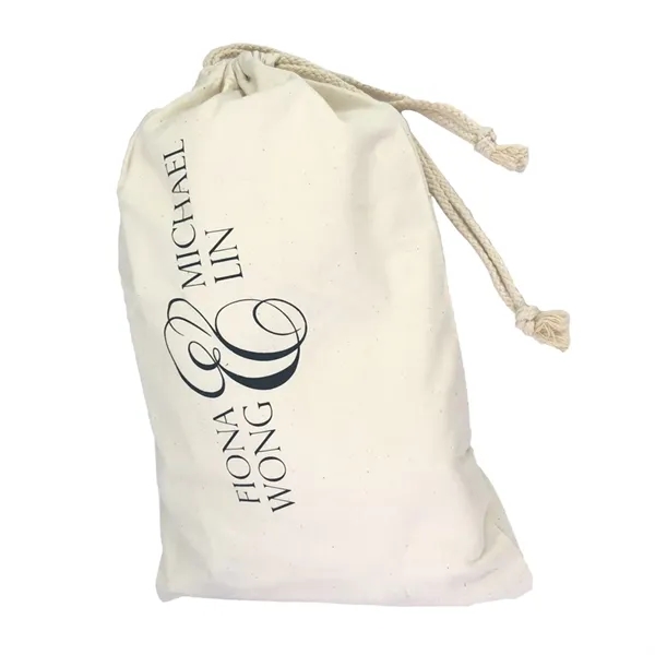 Cotton drawstring gift pouch bag plus 1c1p silkscreen imprint plus standard... from ASI 37218 Athena Promo (tm)
