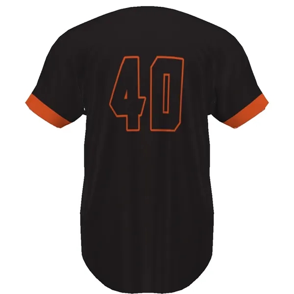 Adult Faux Full-Button Baseball Jersey. 92% polyester/8% spandex ventilated stretch mesh.... from ASI 37461 Augusta Sportswear