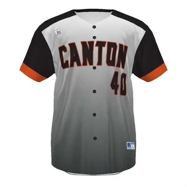 Adult Faux Full-Button Baseball Jersey. 92% polyester/8% spandex ventilated stretch mesh.... from ASI 37461 Augusta Sportswear