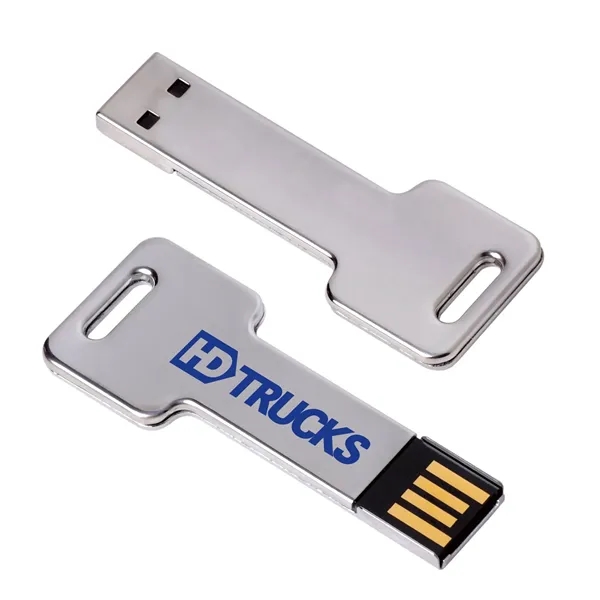 4 GB Silver Key USB 2.0 Flash Drive... from ASI 40480 Koozie Group