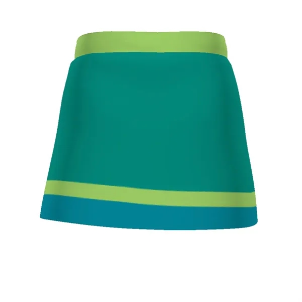 Girls' sublimated cheer skort, 88% polyester/12% spandex engineered with lightweight, breathable... from ASI 37461 Augusta Sportswear / Holloway Sportswear