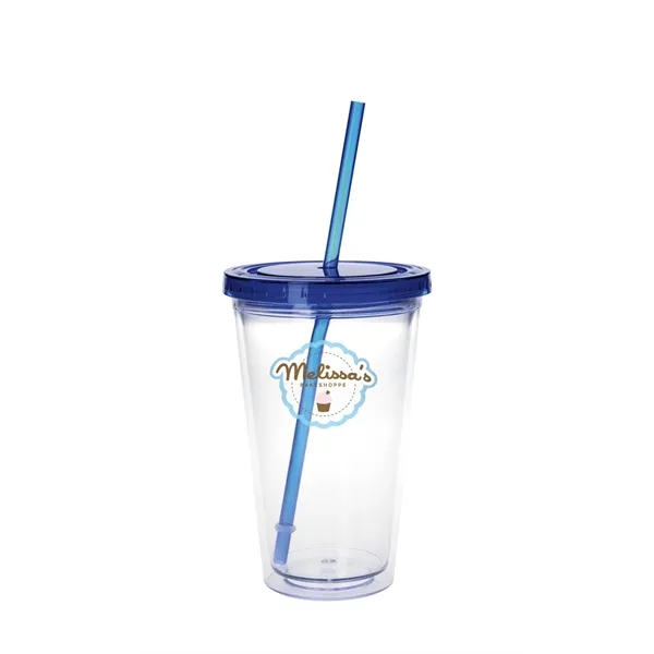 Clear Tumbler with Colored Lid - 18 oz.... from ASI 40480 Koozie Group / Norwood