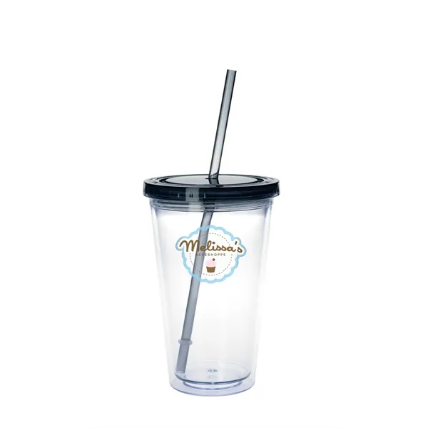Clear Tumbler with Colored Lid - 18 oz.... from ASI 40480 Koozie Group / Norwood