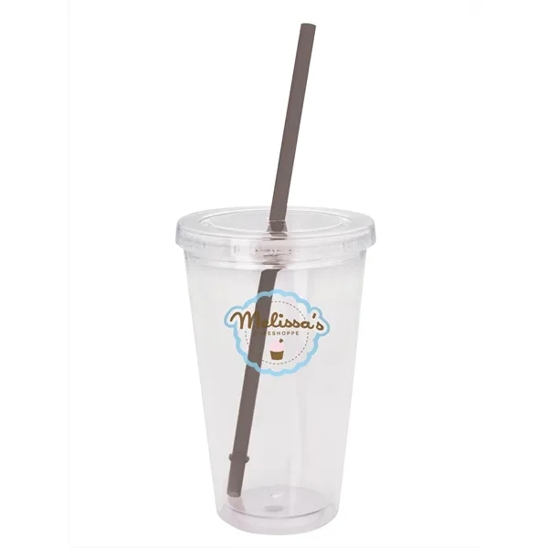 Clear Tumbler with Colored Lid - 18 oz.... from ASI 40480 Koozie Group / Norwood