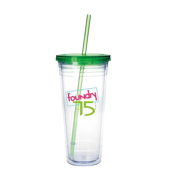 Clear Tumbler with Colored Lid - 24 oz.... from ASI 40480 Koozie Group / Norwood