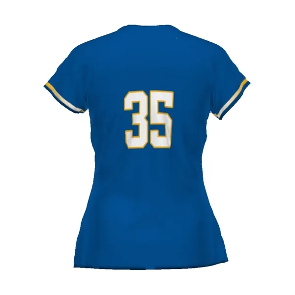 Ladies' V-Neck Performance Mesh Softball Jersey. 92% polyester/8% spandex.... from ASI 37461 Augusta Sportswear