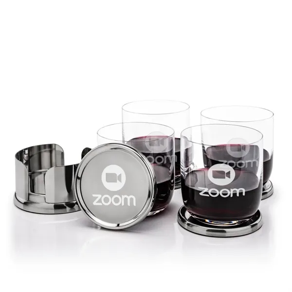 The Baldoni Coasters & Stemless Wine Set blends refined design with... from ASI 84592 St Regis Group