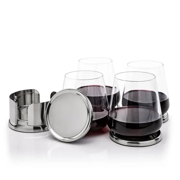 The Baldoni Coasters & Stemless Wine Set blends refined design with... from ASI 84592 St Regis Group