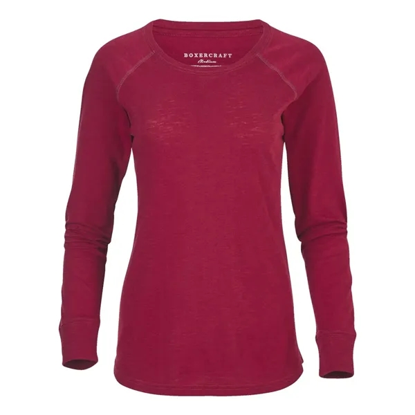 Boxercraft Women's Solid Preppy Patch Long Sleeve T-Shirt... from ASI 84358 S&S Activewear