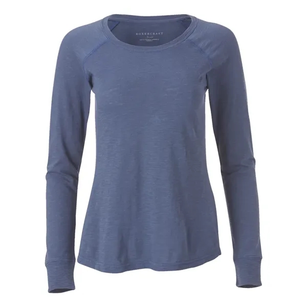 Boxercraft Women's Solid Preppy Patch Long Sleeve T-Shirt... from ASI 84358 S&S Activewear