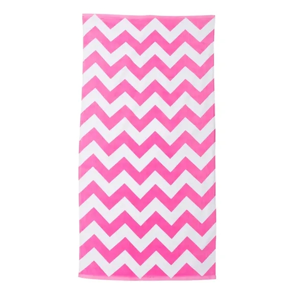 Carmel Towel Company Chevron Velour Beach Towel, blank.... from ASI 84358 S&S Activewear