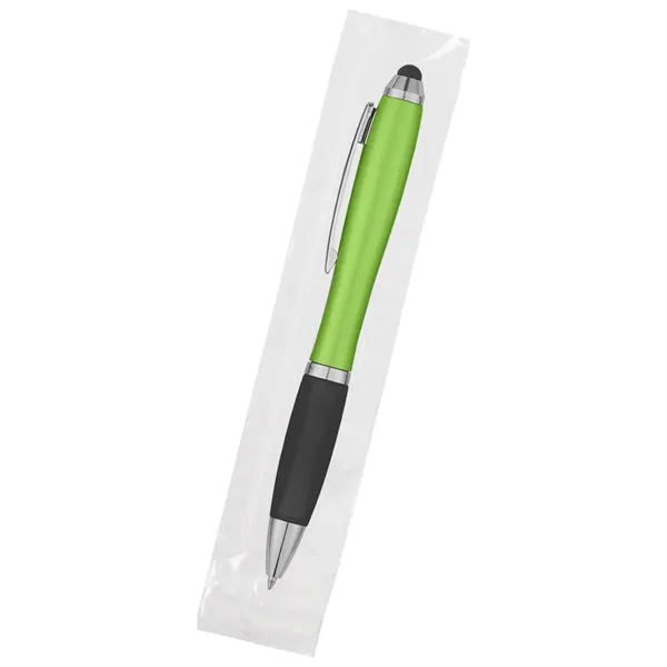 The Satin Stylus pen with stylus has twist action and a... from ASI 61125 Hit Promotional Products / Hit®