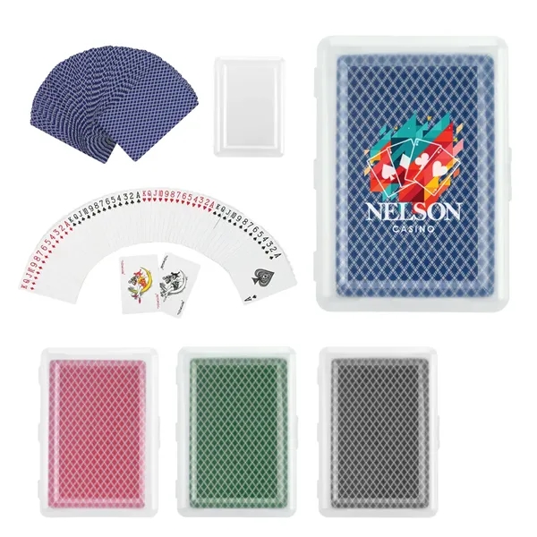 Paper playing cards in reusable plastic case.... from ASI 61125 Hit Promotional Products / Hit®