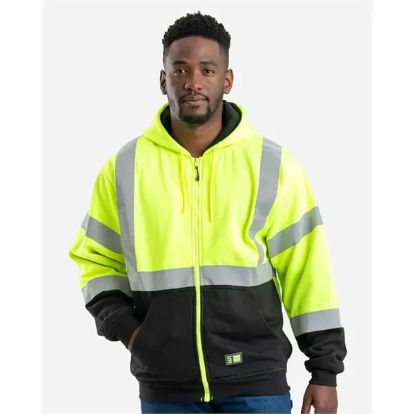 Berne Apparel Hi-Vis Class 3 Color Block Full-Zip Hooded ...... from ASI 84358 S&S Activewear