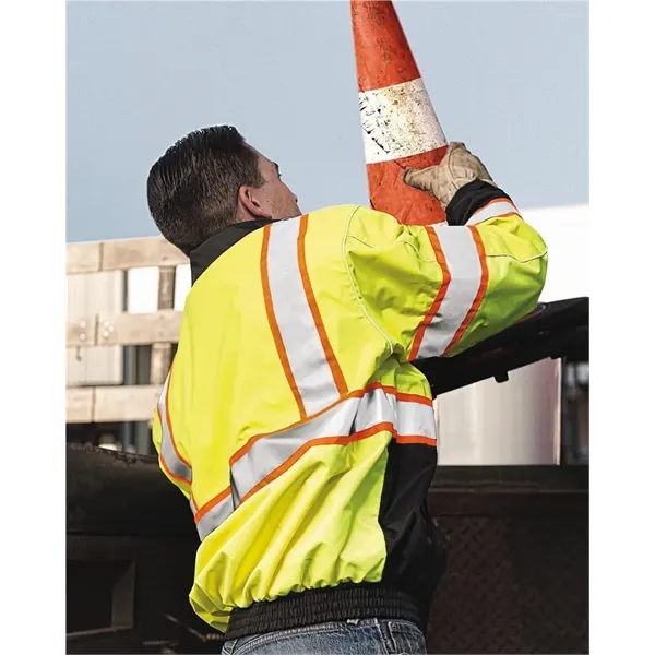 Bomber jacket with removable black quilted lining and reflected material... from ASI 84358 S&S Activewear