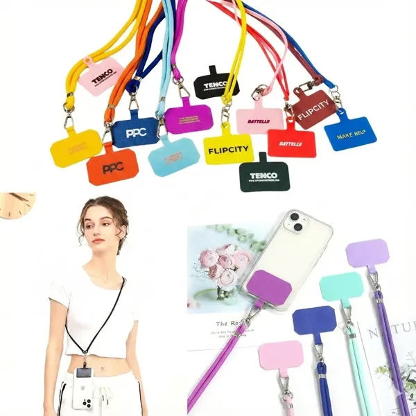 Nylon neck strap mobile phone lanyard plus 1 color silkscreen on... from ASI 37218 Athena Promo (tm)