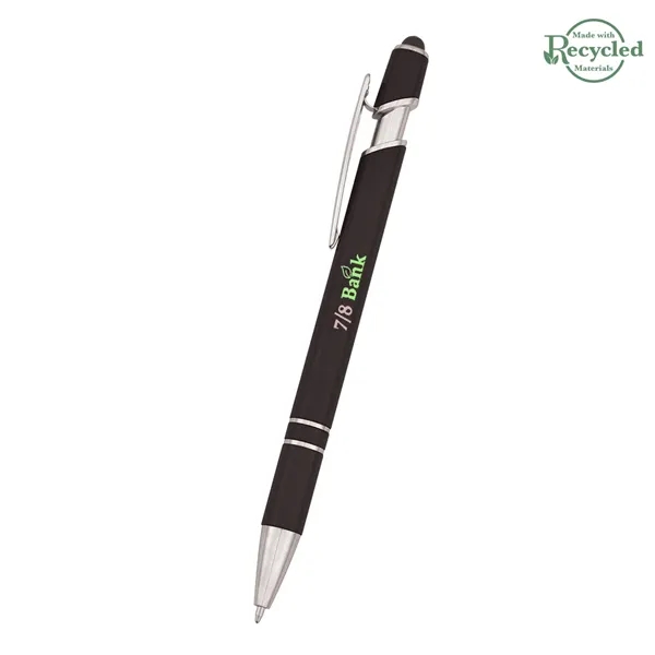 Roslin pen measuring 5 1/2" with a plunger-action mechanism and stylus... from ASI 61125 Hit Promotional Products / Hit®