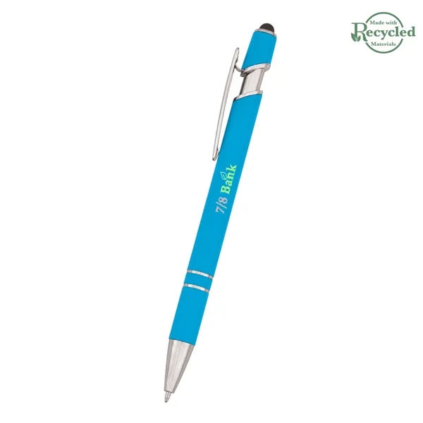 Roslin pen measuring 5 1/2" with a plunger-action mechanism and stylus... from ASI 61125 Hit Promotional Products / Hit®