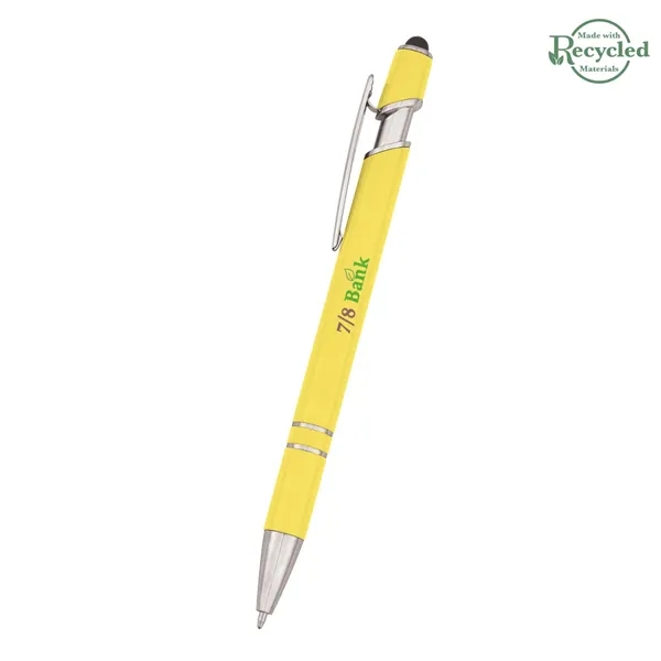 Roslin pen measuring 5 1/2" with a plunger-action mechanism and stylus... from ASI 61125 Hit Promotional Products / Hit®