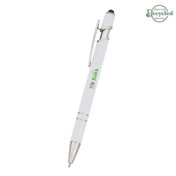 Roslin pen measuring 5 1/2" with a plunger-action mechanism and stylus... from ASI 61125 Hit Promotional Products / Hit®