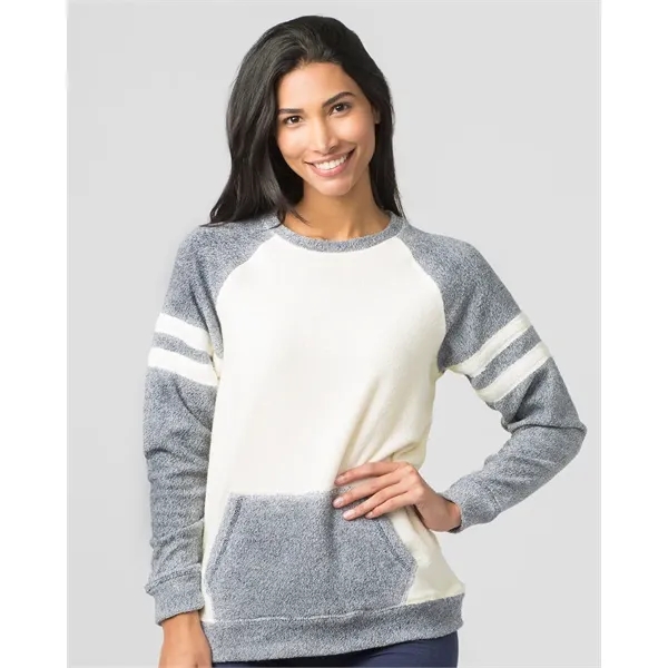 Women's Cozy Contrast Fleece Pullover... from ASI 84358 S&S Activewear