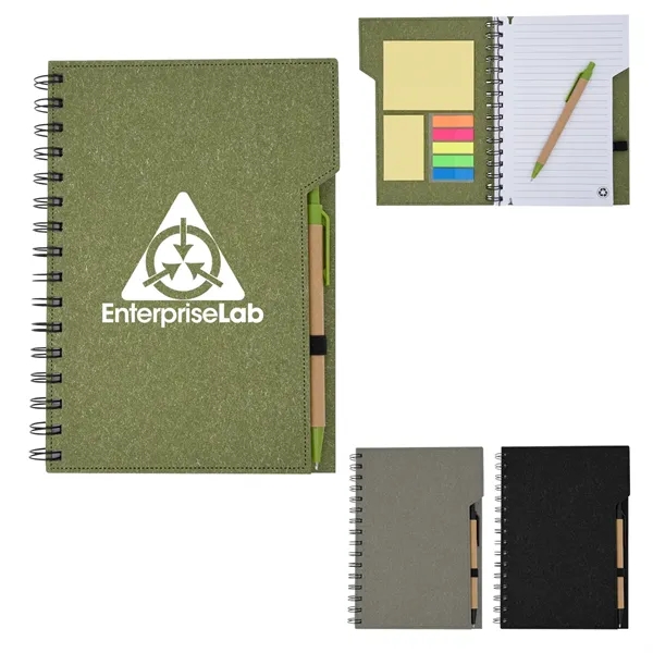 Inspire spiral notebook with 80 lined pages, a sticky notepad, and... from ASI 61125 Hit Promotional Products / Hit®