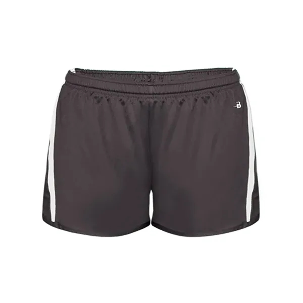 Ladies short with moisture management fabric and contrast side inserts.... from ASI 84358 S&S Activewear