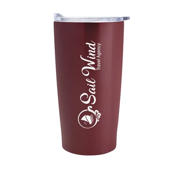 20 oz. stainless steel tumbler with double wall construction and snap-on,... from ASI 61125 Hit Promotional Products / Hit®