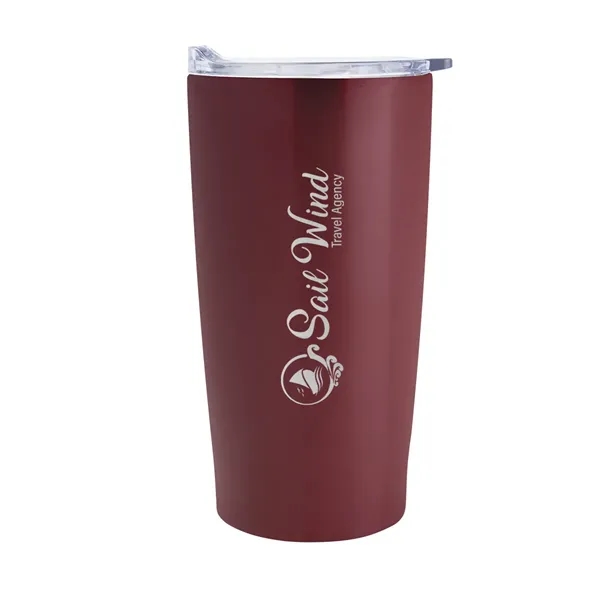 20 oz. stainless steel tumbler with double wall construction and snap-on,... from ASI 61125 Hit Promotional Products / Hit®