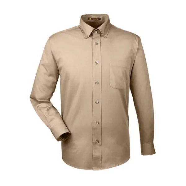 Harriton Easy Blend™ Long Sleeve Twill Shirt... from ASI 84358 S&S Activewear