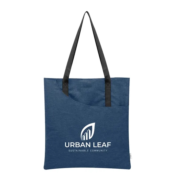 Heathered rPET tote bag with 27" handles and front slip pocket.... from ASI 61125 Hit Promotional Products / Hit®