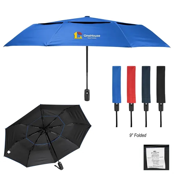 42" Telescopic Folding Umbrella With 100% rPET Canopy... from ASI 61125 Hit Promotional Products / Hit®