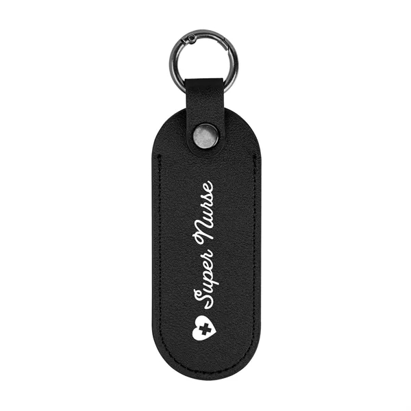 Bates Leatherette Key Tag With Carabiner... from ASI 61125 Hit Promotional Products / Hit®