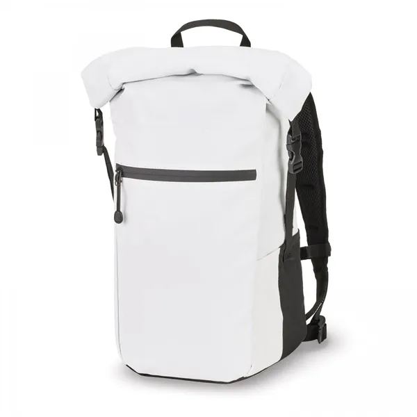Bring on the elements This water resistant Roll-Top 22L Backpack is... from ASI 88660 Spector & Co.