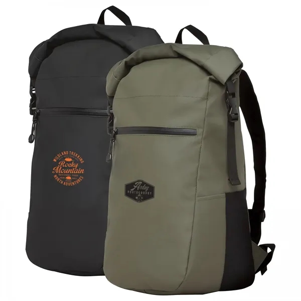 Bring on the elements This water resistant Roll-Top 22L Backpack is... from ASI 88660 Spector & Co.