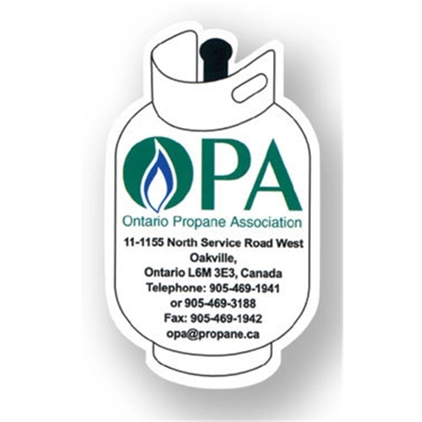 Shaped magnet with 0.020" thick surface, glossy lamination, and die cutting.... from ASI 71475 Minimedia Intl Inc / Mini Media