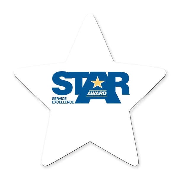 Shaped magnet with 0.020" thick surface, glossy lamination, and die cutting.... from ASI 71475 Minimedia Intl Inc