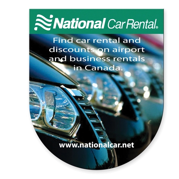 Shaped magnet with 0.020" thick surface, glossy lamination, and die cutting.... from ASI 71475 Minimedia Intl Inc