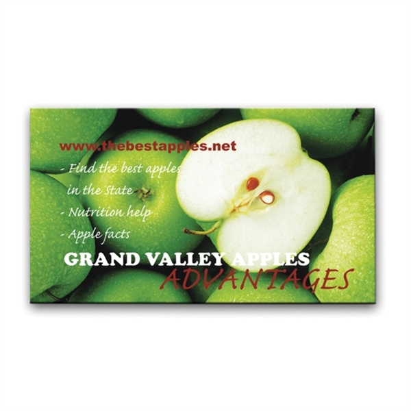 Shaped magnet with 0.020" thick surface, glossy lamination, and die cutting.... from ASI 71475 Minimedia Intl Inc