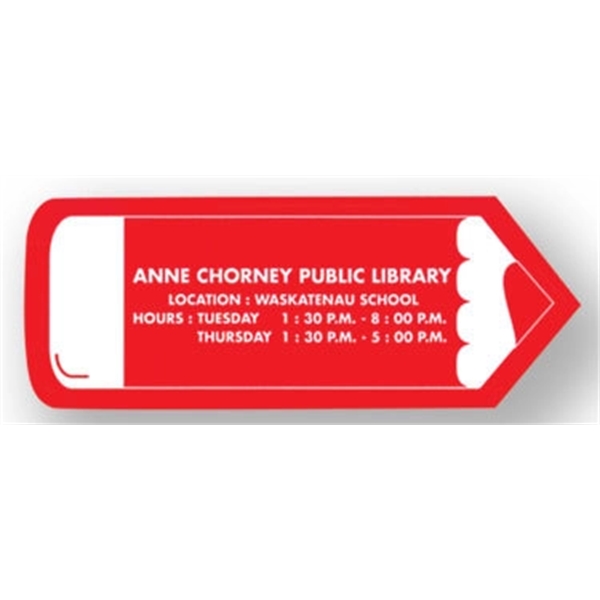 Shaped magnet with 0.020" thick surface, glossy lamination, and die cutting.... from ASI 71475 Minimedia Intl Inc / Mini Media