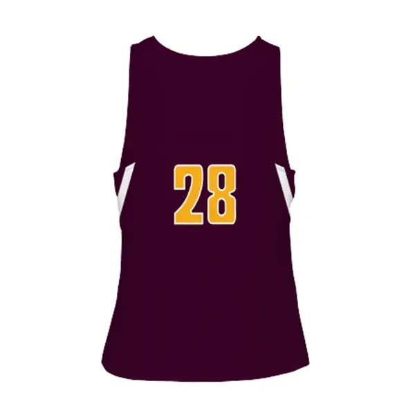 Girls' Sublimated Reversible Lacrosse Pinnie. 100% polyester single-ply closed hole mesh.... from ASI 37461 Augusta Sportswear