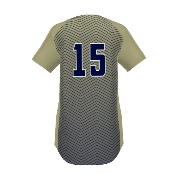 Girls' Sublimated Full-Button Softball Jersey. 92% polyester/8% spandex.... from ASI 37461 Augusta Sportswear