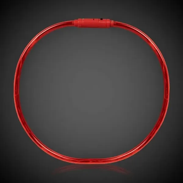 Made with red plastic each led necklace features red LED fiber... from ASI 42016 Brighter Promotions Inc