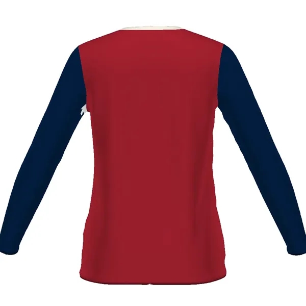 Ladies' Cotton-Touch™ long sleeve tee. 5.6 ounce, 95% polyester/5% spandex wicking... from ASI 37461 Augusta Sportswear / Holloway Sportswear