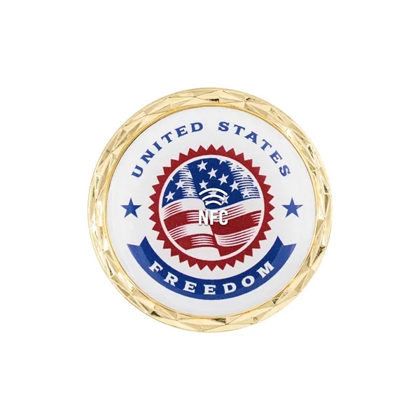 2" Die cast challenge coin with Diamond Border and NFC Function.... from ASI 52263 EMT / EMT EASY