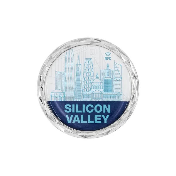 2" Die cast challenge coin with Diamond Border and NFC Function.... from ASI 52263 EMT / EMT EASY