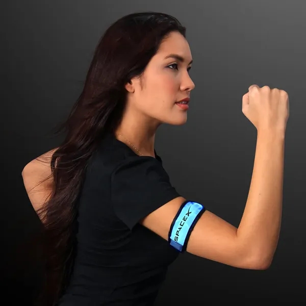 Blank or imprinted. Light up LED armband for night safety.... from ASI 34194 ALightPromos / Alight Promotional Products